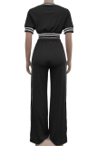 Fashionable Women'S Trendy Wide-Leg Loose Casual Trousers Two-Piece Suit