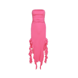 Solid Color Sexy Hot Girl Tube Top Jellyfish Lace Dress