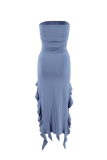 Solid Color Sexy Hot Girl Tube Top Jellyfish Lace Dress