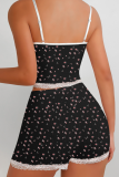 Spring And Summer Sexy Lace Suspender Shorts Ladies Home Wear Two-Piece Suit