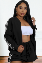 New Fashion Women'S Clothing Woven With Spliced ​​Jacket And Skirt Solid Color Two-Piece Suit