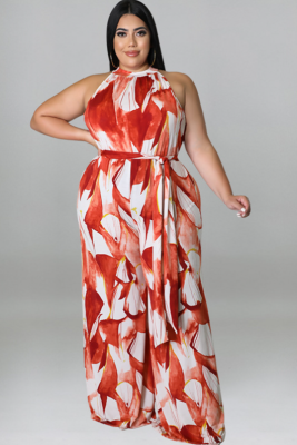 Fashionable Resort Style Casual Print Jumpsuit