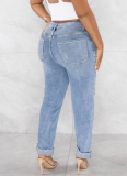 2025 New Ripped High Waist Jeans