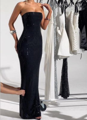 Sexy Backless Slim Fit Slit Tube Top Dress