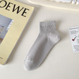 Socks Cotton Women Spring/Summer Thin Hollow Low-Top Sports Socks Mesh Breathable Women's All Cotton Socks