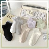 Socks Cotton Women Spring/Summer Thin Hollow Low-Top Sports Socks Mesh Breathable Women's All Cotton Socks