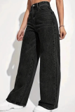High-Rise Straight-Leg Wide-Leg Jeans