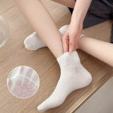 Socks Cotton Women Spring/Summer Thin Hollow Low-Top Sports Socks Mesh Breathable Women's All Cotton Socks