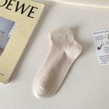 Socks Cotton Women Spring/Summer Thin Hollow Low-Top Sports Socks Mesh Breathable Women's All Cotton Socks