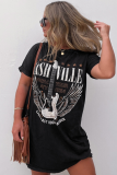 New Print Cool Metallic Style Casual Loose Dress