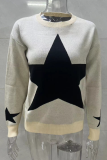 Round Neck Threaded Temperament Personality Sweater Knitted Pullover