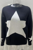 Round Neck Threaded Temperament Personality Sweater Knitted Pullover
