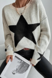 Round Neck Threaded Temperament Personality Sweater Knitted Pullover