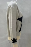 Round Neck Threaded Temperament Personality Sweater Knitted Pullover