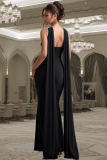 Fashion Women'S Casual Elegant Long Skirt Ribbon Solid Color Dress