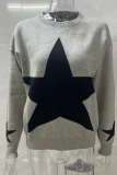 Round Neck Threaded Temperament Personality Sweater Knitted Pullover