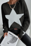Round Neck Threaded Temperament Personality Sweater Knitted Pullover