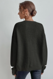 Round Neck Threaded Temperament Personality Sweater Knitted Pullover