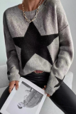 Round Neck Threaded Temperament Personality Sweater Knitted Pullover