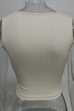 New Sexy Cross Slim Pleated Solid Color Vest