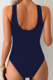 Striped Gathered One-Piece Swimsuit Tight Sexy Beach Hot Spring