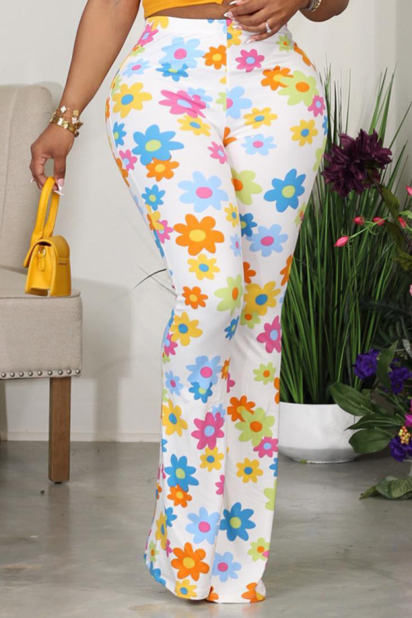 Summer Women'S Hot Floral Sexy Flared Pants