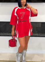 Casual Trendy Printed Motorcycle Sports Dress