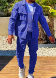 Fashionable Slim Fit Long Sleeve Jacket Workwear Two Piece Suit
