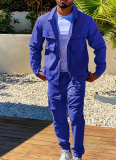 Fashionable Slim Fit Long Sleeve Jacket Workwear Two Piece Suit