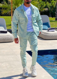 Fashionable Slim Fit Long Sleeve Jacket Workwear Two Piece Suit
