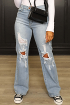 Blue New Fashion Loose Versatile Jeans