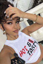 Summer New Style Women'S Tops Sleeveless Round Neck Casual Printed Vest