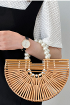 Versatile Bamboo Bag Women'S Spring And Summer New Niche Bamboo Woven Bag Handbag