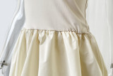 Sexy Halterneck Pleated Backless Dress