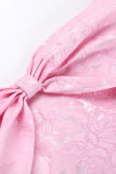 One Shoulder Bow Sexy Backless Dress Temperament Formal Dress Short Skirt