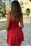 Summer New Sexy Suspender Pleated Dress