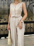 Casual Fashion Vest Trousers Two-piece Set