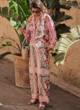 Fashion Personalized Printed Macaroon Linen Long Sleeve Shirt Suit