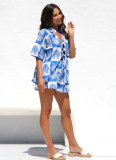 2025 New Printed Casual Shirt Shorts Set