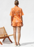2025 New Printed Casual Shirt Shorts Set