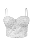 New Pearl Style Outer Wear Body Shaping Fishbone Bra With Chest Pad