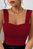 New Wide Shoulder Strap Sleeveless Top Sexy Slim Hot Girl Camisole