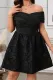Black Off-Shoulder Plus Size Women'S Sexy Dress