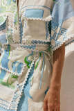 2025 Fashion All-match Lace Printed Skirt Suit