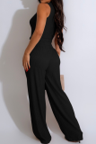 Summer High Elastic Vest Pleated Trousers Two-Piece Set