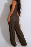 Summer High Elastic Vest Pleated Trousers Two-Piece Set