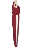 Colorblock Sleeveless Shirt Summer Wide Leg Trousers Two-piece Set