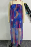 Sexy See-Through Elastic Mesh Stitching Slim-Fitting Hip Dress