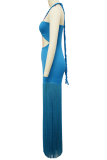 Summer Halterneck Tassel Stitching Tube Top Dress