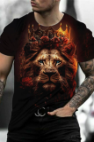 New 3D Printed Animal Style Retro Quick-Drying T-Shirt